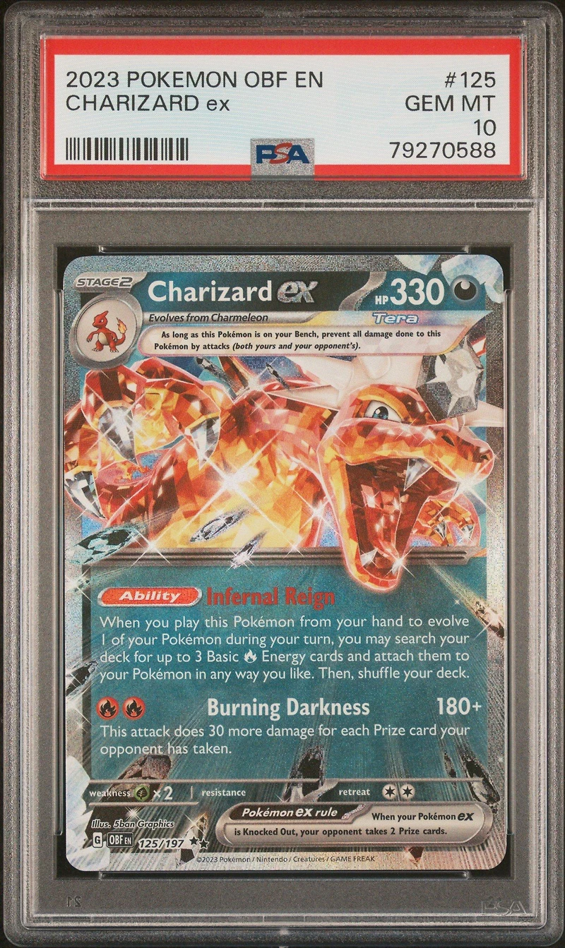 2023 Pokemon Obf En-obsidian Flames Charizard Ex PSA