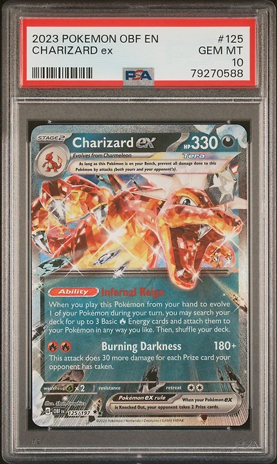 2023 Pokemon Obf En-obsidian Flames Charizard Ex PSA