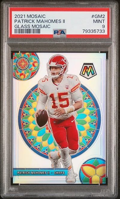 2021 Panini Mosaic Glass Mosaic Gm2 Patrick Mahomes Ii PSA 9