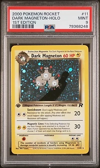 2000 Pokemon Rocket 11 Dark Magneton-holo 1st Edition PSA 9