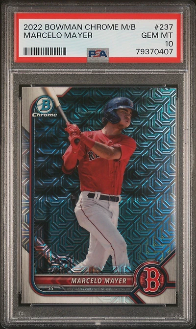 2022 Bowman Mega Box Chrome 237 Marcelo Mayer PSA 10