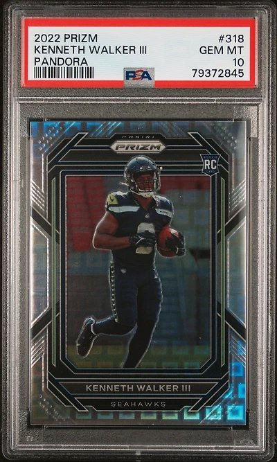 2022 Panini Prizm 318 Kenneth Walker Iii Pandora PSA 10