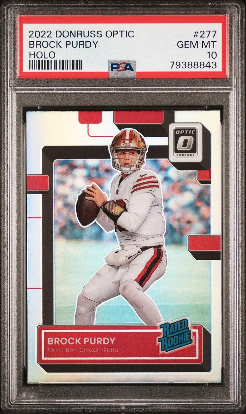 2022 Panini Donruss Optic 277 Brock Purdy Holo PSA