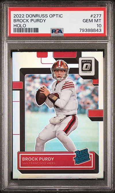 2022 Panini Donruss Optic 277 Brock Purdy Holo PSA