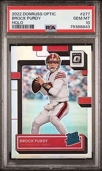 2022 Panini Donruss Optic 277 Brock Purdy Holo PSA