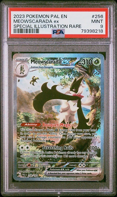 2023 Pokemon Pal En-paldea Evolved 256 Meowscarada Ex Special Illustration Rare PSA 9