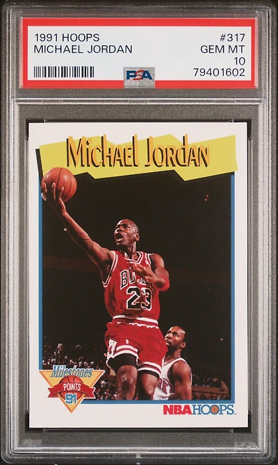 1991 Hoops 317 Michael Jordan PSA 10
