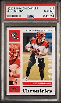 2020 Panini Chronicles 19 Joe Burrow PSA 10