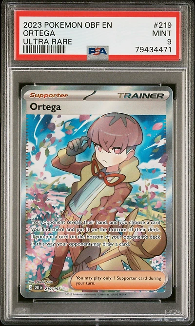 2023 Pokemon Obf En-obsidian Flames 219 Ortega Ultra Rare PSA