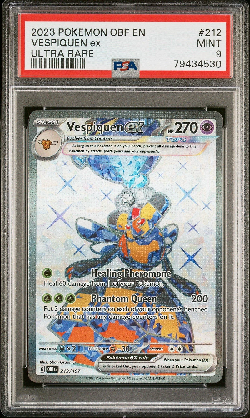 2023 Pokemon Obf En-obsidian Flames 212 Vespiquen Ex Ultra Rare PSA