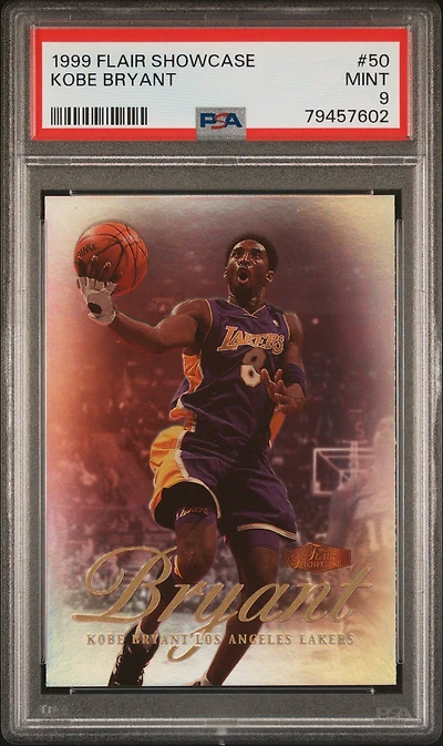 1999 Flair Showcase 50 Kobe Bryant PSA 9