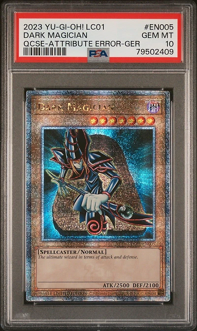 2023 Yu-gi-oh! Lc01-legendary Collection: 25th Anniversary Edition En005 Dark Magician Quarter Century Secret Rare-attribute Error-german PSA