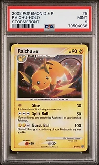 2008 Pokemon Diamond & Pearl Stormfront 8 Raichu-holo PSA 9
