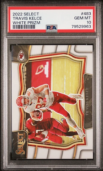 2022 Panini Select 483 Travis Kelce White Prizm PSA 10