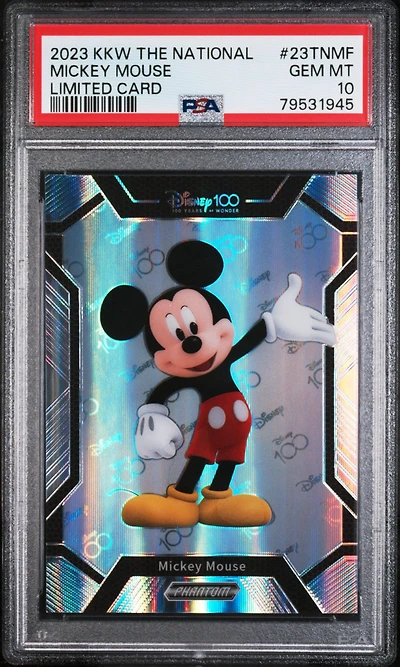 2023 Kakawow Phantom Disney100 The National Limited Card 23tnmf Mickey Mouse PSA 10