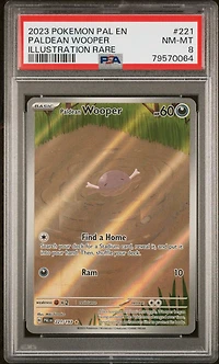 2023 Pokemon Pal En-paldea Evolved 221 Paldean Wooper Illustration Rare PSA 8