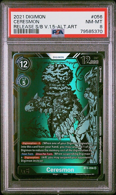 2021 Digimon Release Special Booster Ver.1.5 056 Ceresmon Alternate Art PSA 8