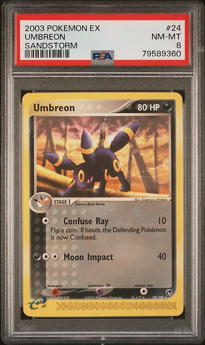 2003 Pokemon Ex Sandstorm 24 Umbreon PSA