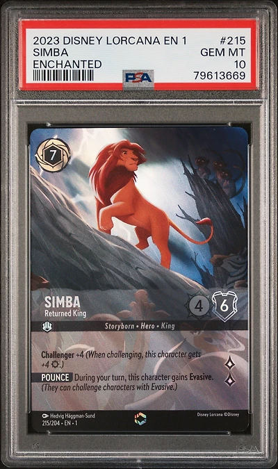 2023 Disney Lorcana En 1-the First Chapter 215 Simba