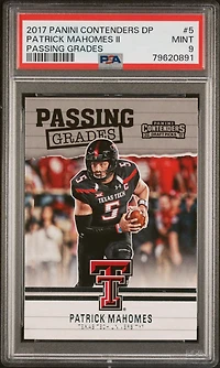 2017 Panini Contenders Draft Picks Passing Grades 5 Patrick Mahomes Ii PSA 9