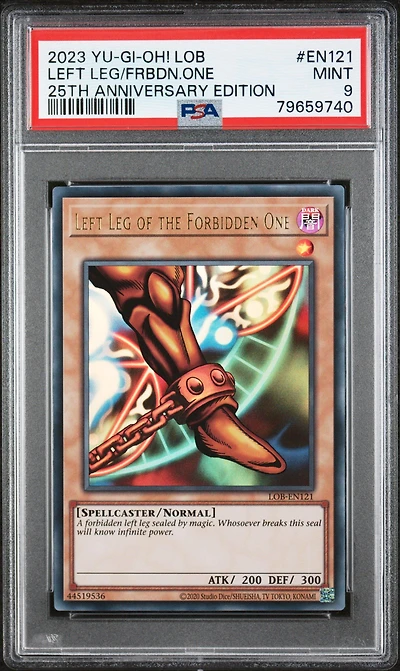 2023 Yu-gi-oh! Legend Of Blue Eyes White Dragon 25th Anniversary Edition En121 Left Leg/frbdn.one PSA 9