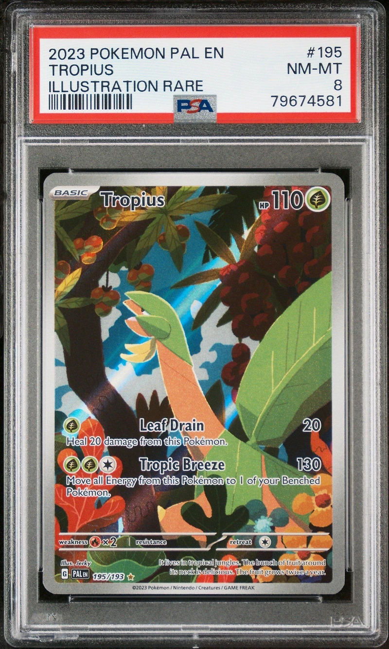 2023 Pokemon Pal En-paldea Evolved 195 Tropius Illustration Rare PSA