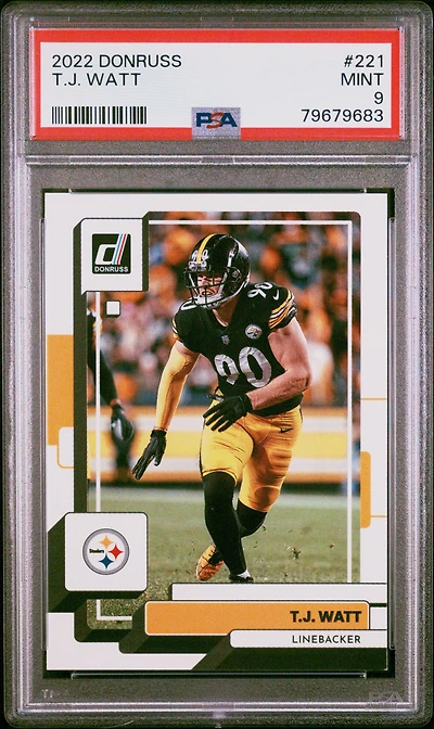 2022 Panini Donruss 221 T.j. Watt PSA 9