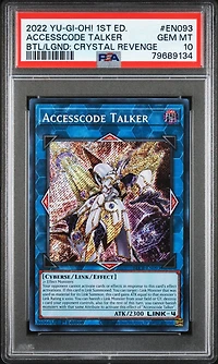 2022 Yu-gi-oh! Battles Of Legend: Crystal Revenge En093 Accesscode Talker 1st Edition PSA 10