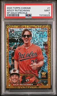 2023 Topps Chrome 1 Adley Rutschman Sp-gold Speckle Refractor PSA 9