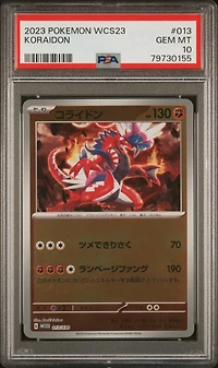 2023 Pokemon Japanese Wcs23-world Championships Yokohama Deck: Pikachu 013 Koraidon PSA 10