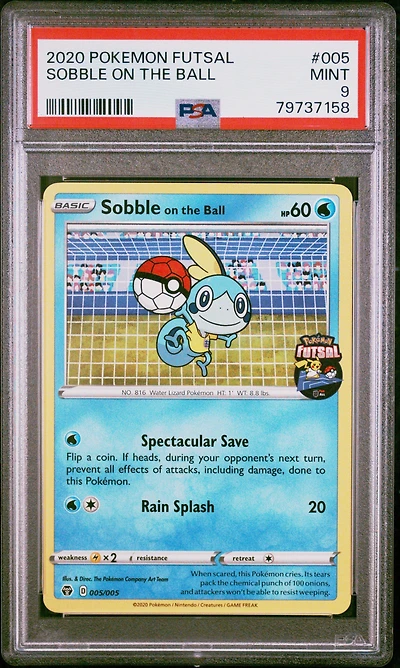 2020 Pokemon Futsal 005 Sobble On The Ball PSA