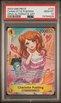 2023 One Piece Pillars Of Strength 112 Charlotte Pudding Alternate Art PSA 10