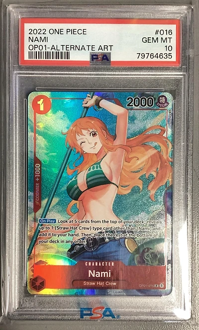 2022 One Piece Romance Dawn 016 Nami Alternate Art PSA 10