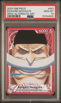 2023 One Piece Op02-paramount War 001 Edward Newgate Alternate Art PSA 10
