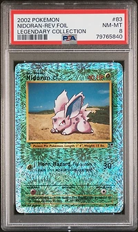 2002 Pokemon Legendary Collection 83 Nidoran-reverse Foil PSA 8