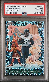 2021 Panini Donruss Optic Downtown Dt19 Derrick Henry PSA