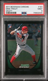 2011 Bowman Chrome Draft 101 Mike Trout PSA 9