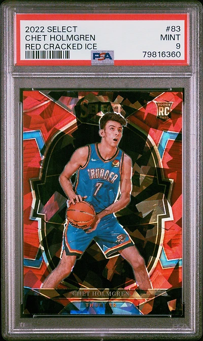 2022 Panini Select Chet Holmgren Cracked Ice PSA