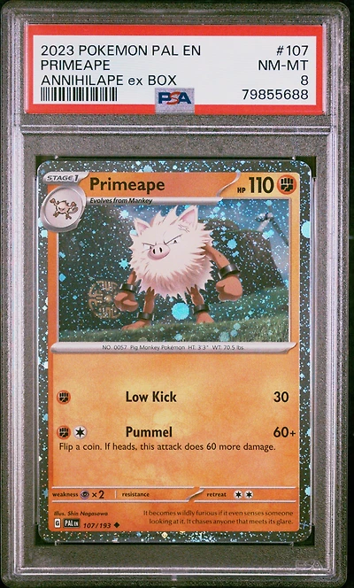2023 Pokemon Pal En-paldea Evolved 107 Primeape Annihilape Ex Box PSA 8
