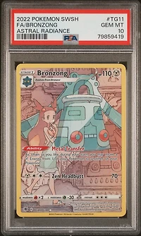 2022 Pokemon Sword & Shield Astral Radiance Tg11 Full Art/bronzong PSA