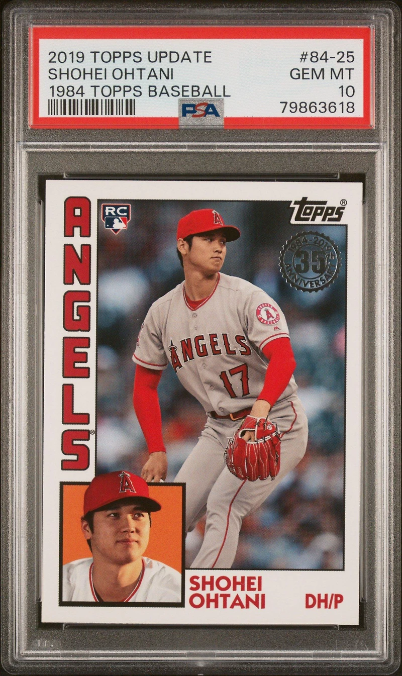 2019 Topps Update 1984 Topps Baseball 84-25 Shohei Ohtani PSA 10