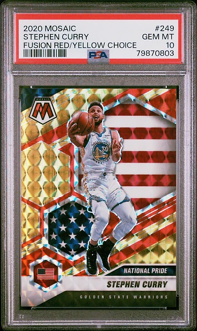2020 Panini Mosaic 249 Stephen Curry PSA 10