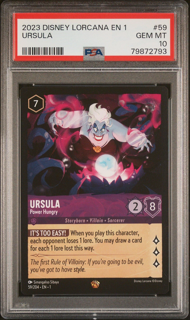2023 Disney Lorcana En 1-the First Chapter 59 Ursula