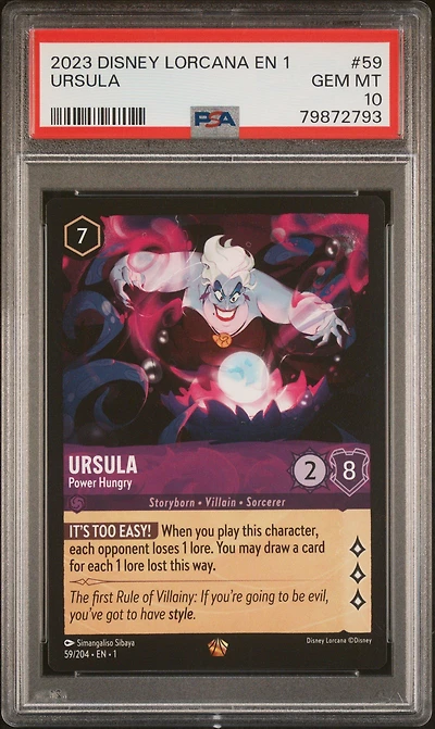 2023 Disney Lorcana En 1-the First Chapter 59 Ursula