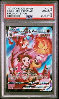 2022 Pokemon Sword & Shield Brilliant Stars Tg19 Full Art/single Strike Urshifu Vmax PSA 10