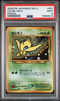 2000 Pokemon Japanese Neo 3 Promo 251 Celebi PSA 9