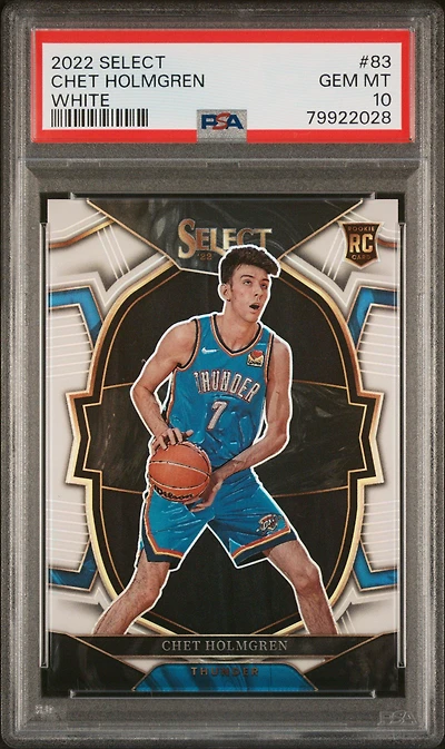 2022 Panini Select 83 Chet Holmgren PSA 10