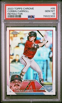 2023 Topps Chrome 95 Corbin Carroll PSA