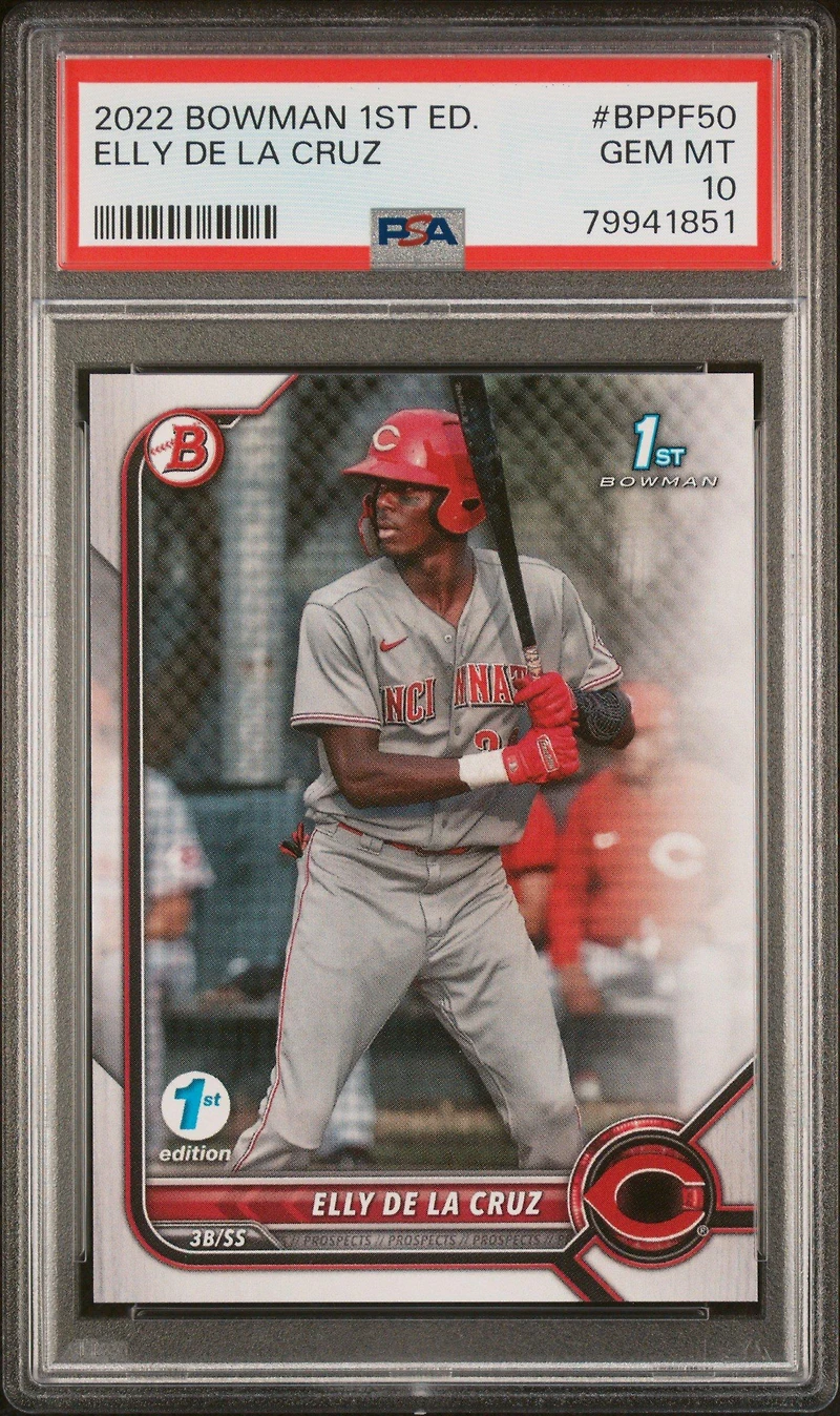 2022 Bowman 1st Edition Bppf50 Elly De La Cruz PSA