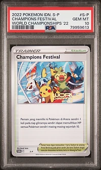 2022 Pokemon Indonesian S Promo S-p Champions Festival World Championships 2022 PSA 10